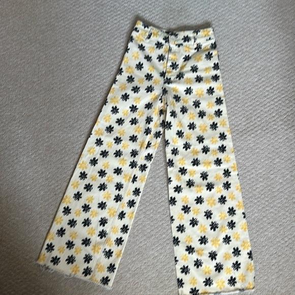 Zara The Marine Off White Groovy Wide Leg Jeans - Picture 2 of 5